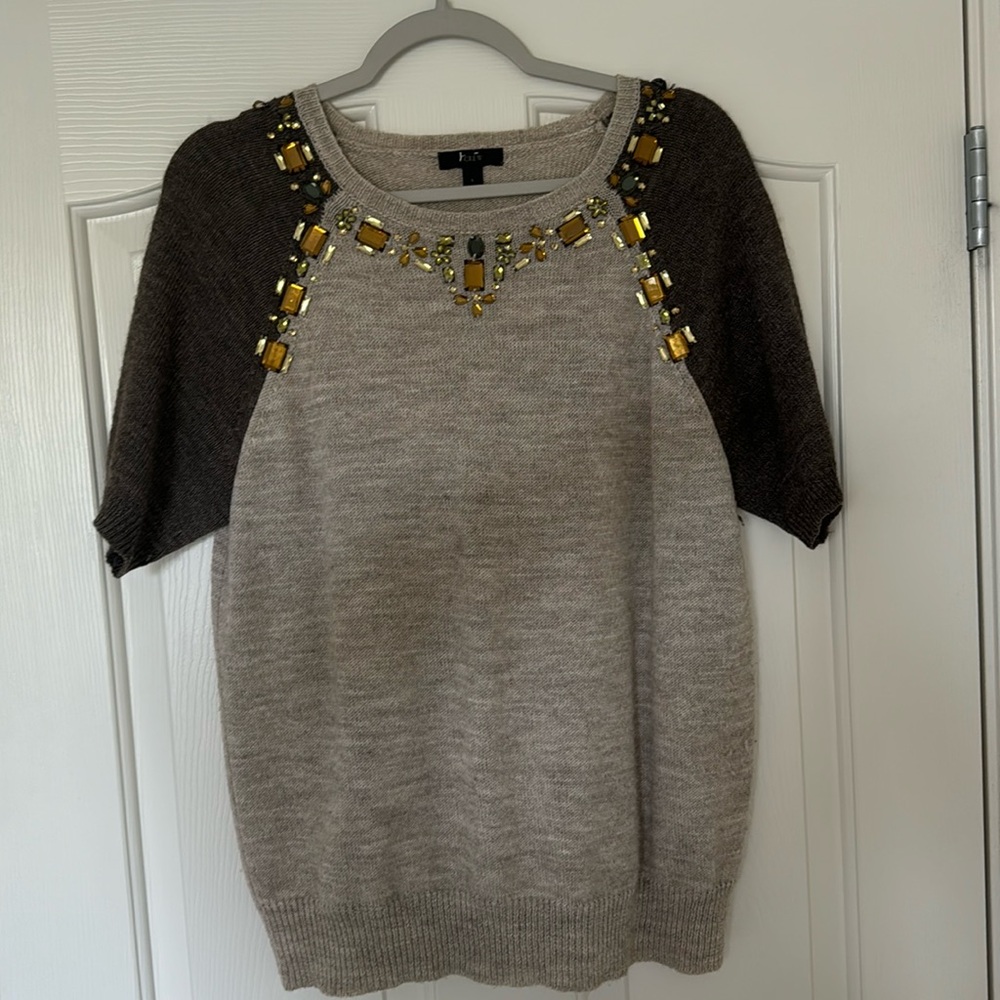 Embellished j crew sweater